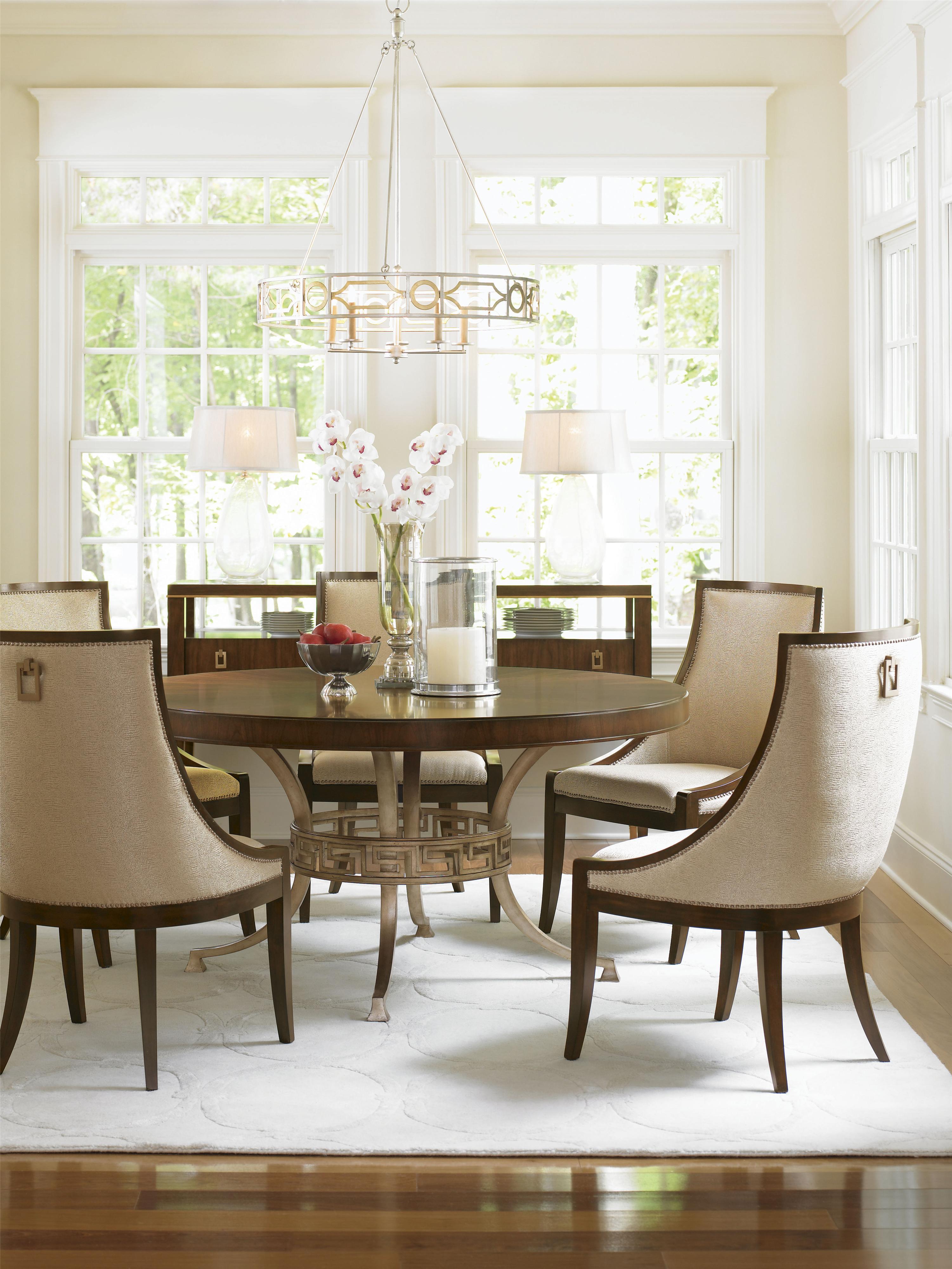 Lexington Tower Place Contemporary Regis Round Dining Table with Gold